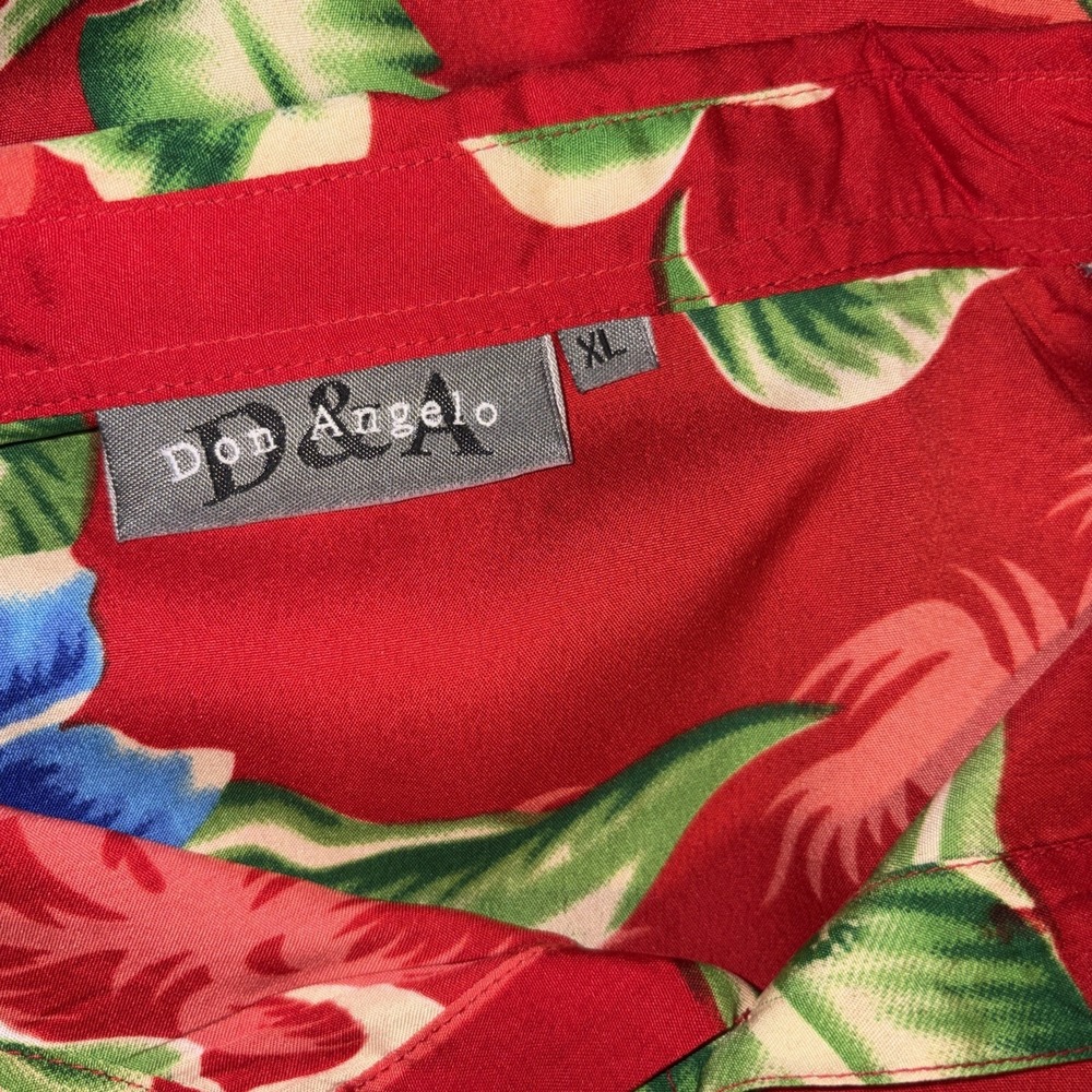 Don AngHawaiian Aloha XL Shirt  RED  Magnum PI Style Tropical - Picture 6 of 7